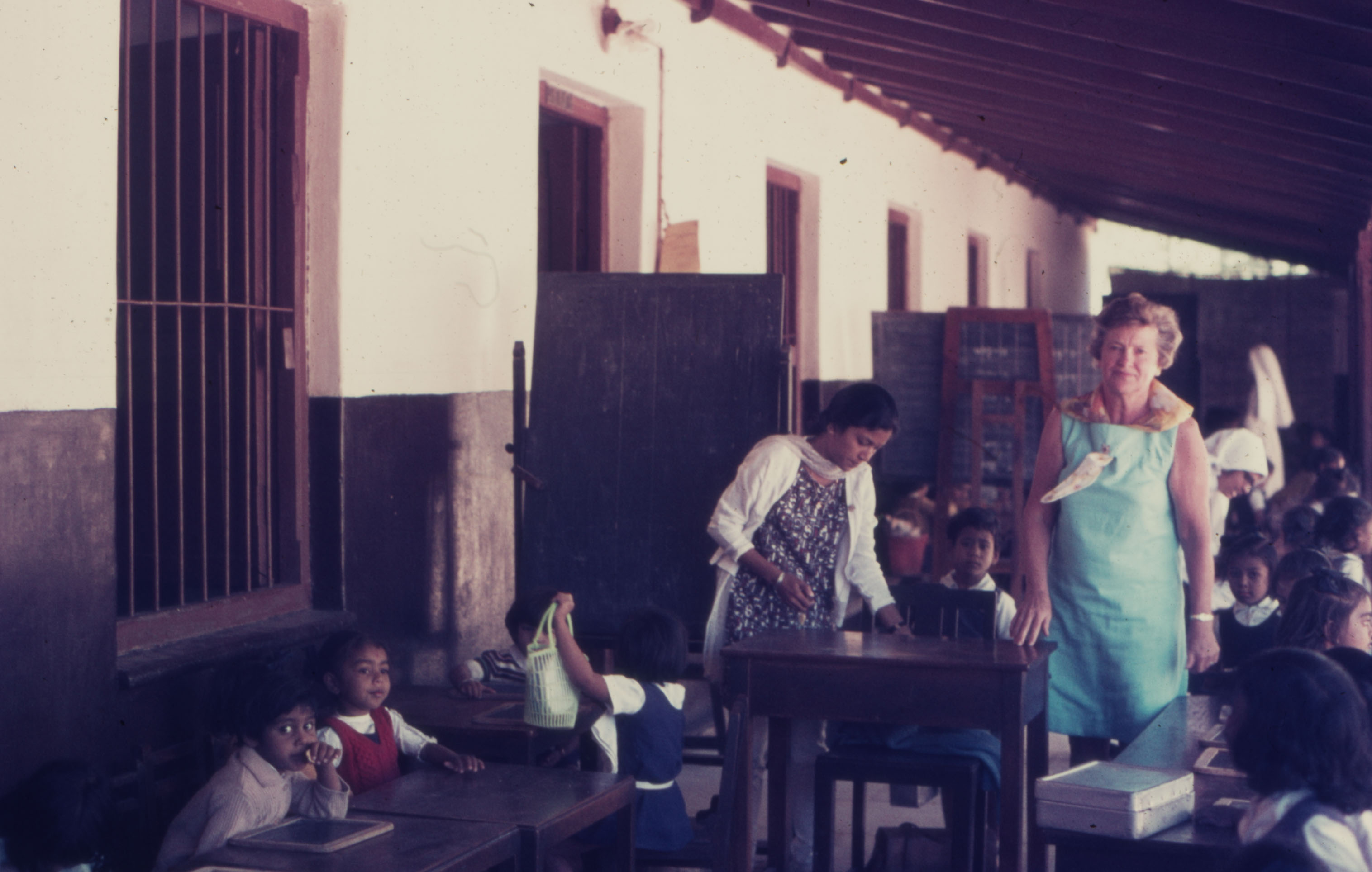 Lois at a Schoolhouse