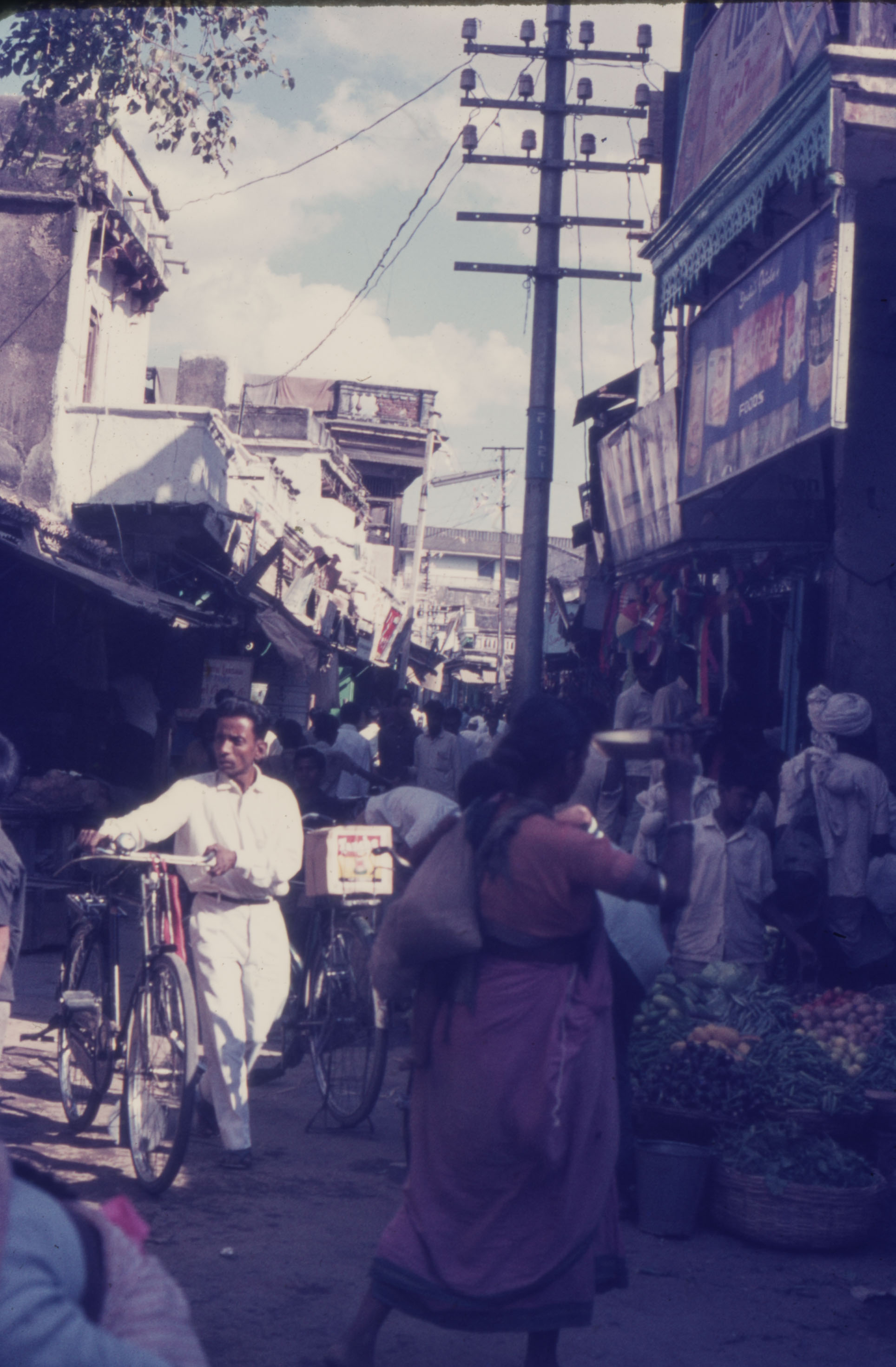 Busy street with merchants