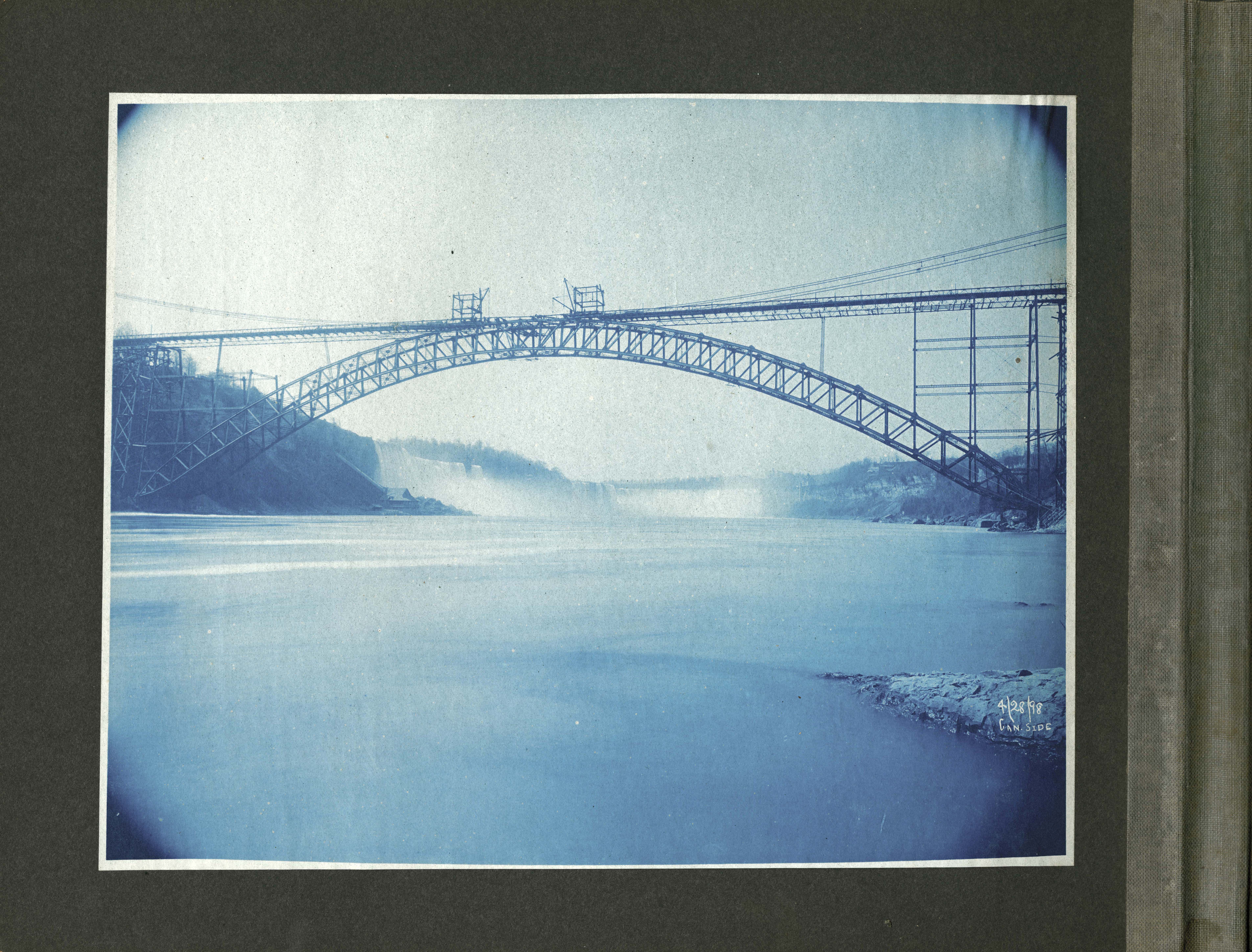 Construction progress in April from Canadian side